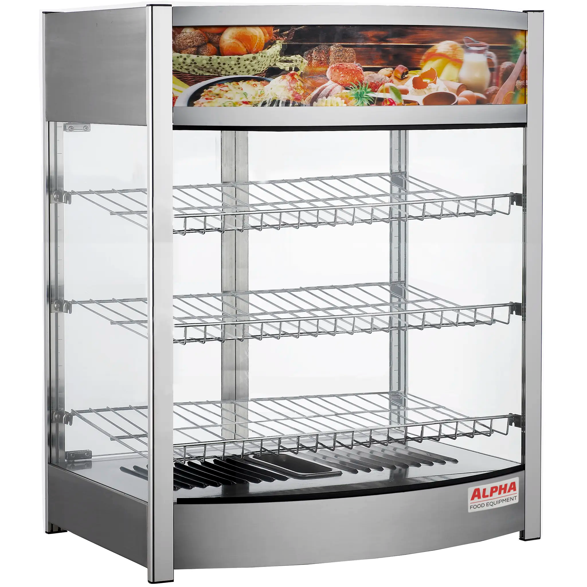 Alpha ADW-137 Glass Display 26" Food Warmer