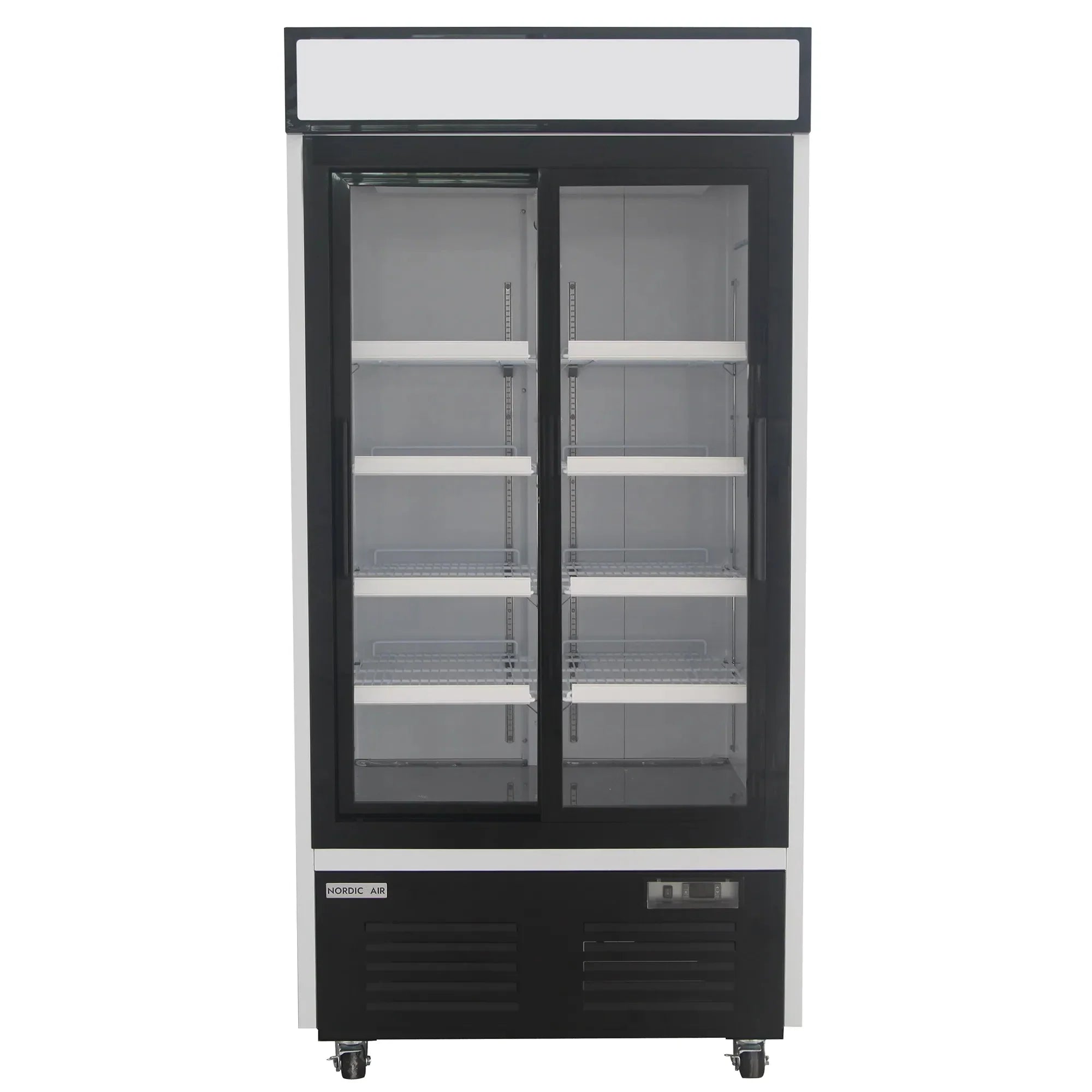 Nordic Air GRM-31C-S Double Sliding Glass Door 40" Wide Display Refrigerator
