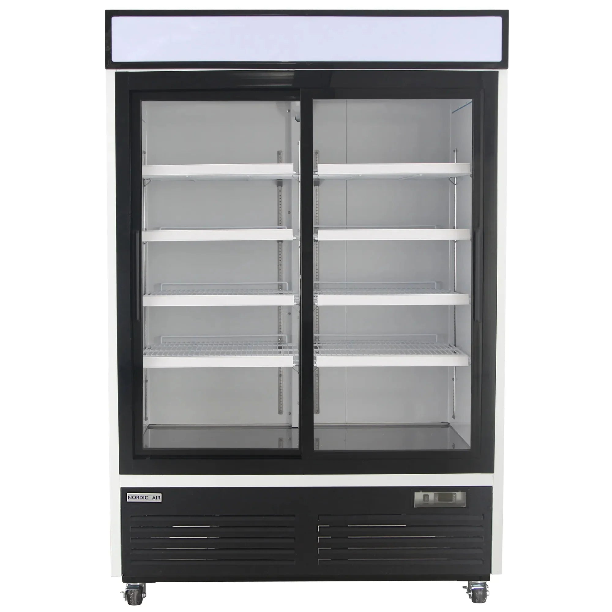 Nordic Air GRM-46C-S Double Sliding Glass Door 54" Wide Display Refrigerator