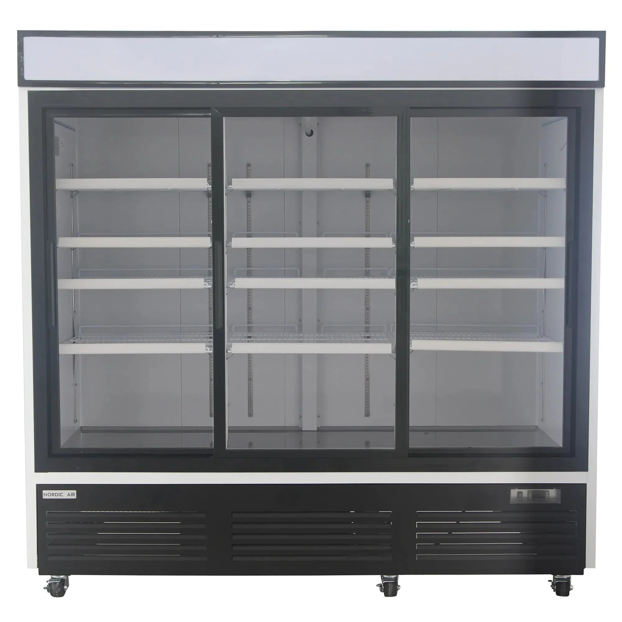 Nordic Air GRM-67C-S Triple Sliding Glass Door 81" Wide Display Refrigerator