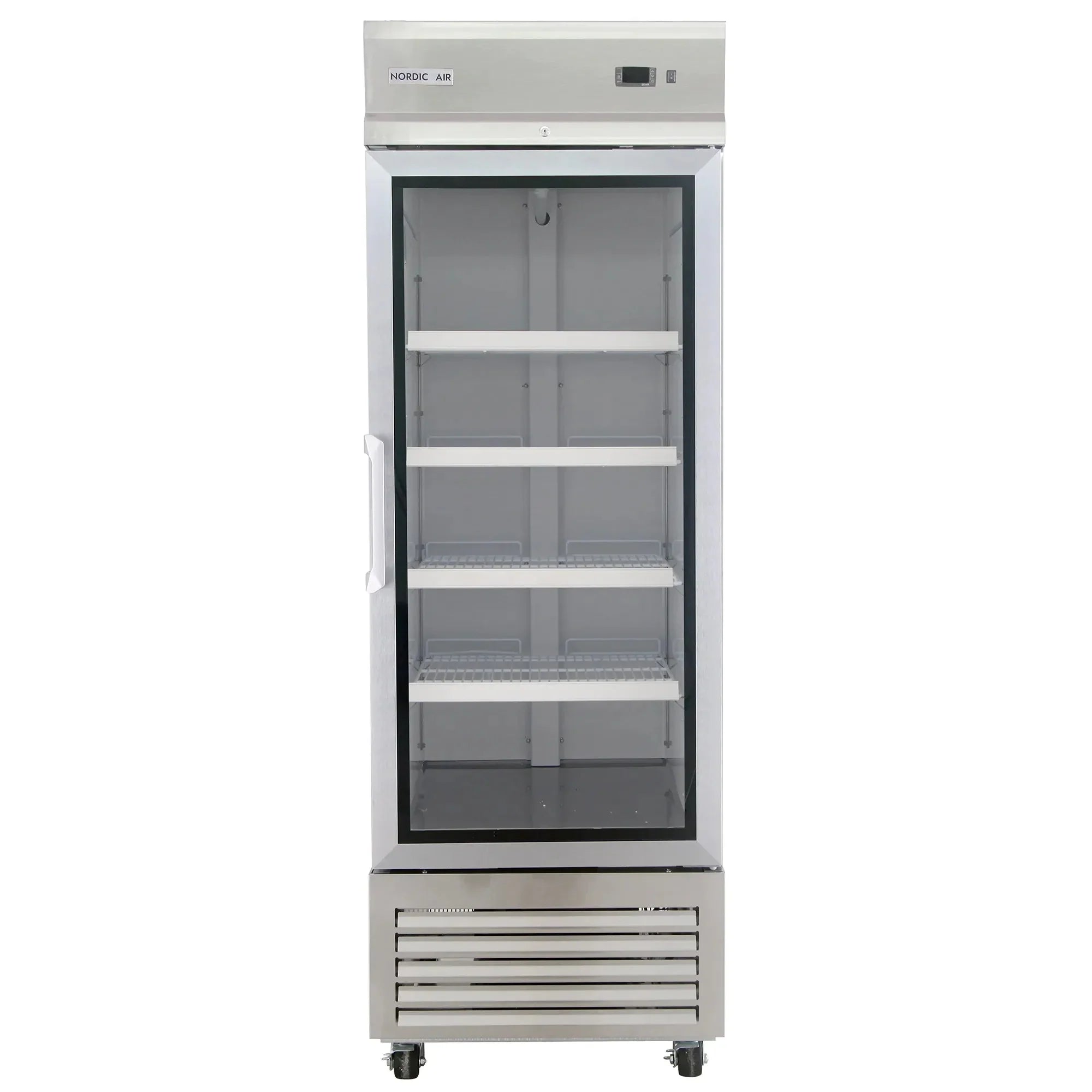 Nordic Air SGR-22C Single Glass Door 27" Wide Stainless Steel Refrigerator