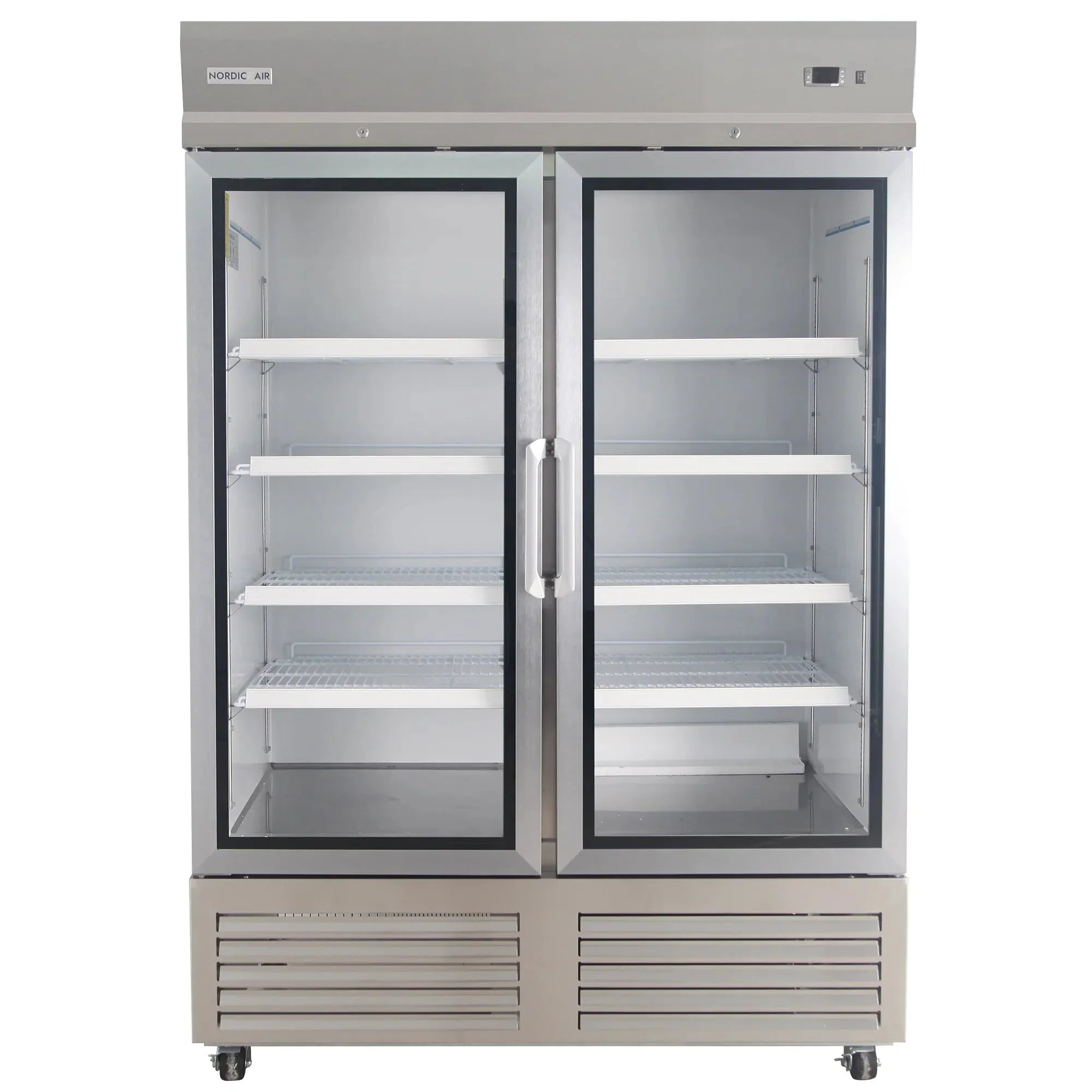 Nordic Air SGR-48C Double Glass Door 54" Wide Stainless Steel Refrigerator